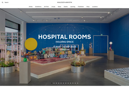 Hauser & Wirth Home Page Slider