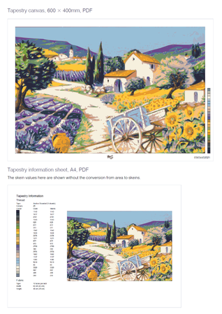 Tapestry Output: Cart with Sunflowers