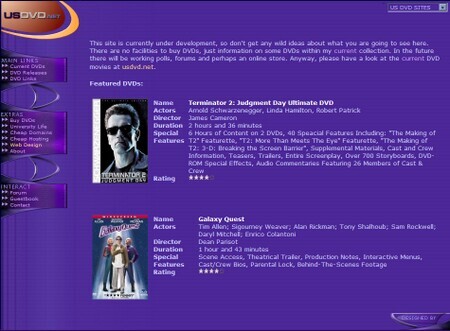 Featured DVDs on Home Page