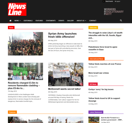 The News Line Home Page